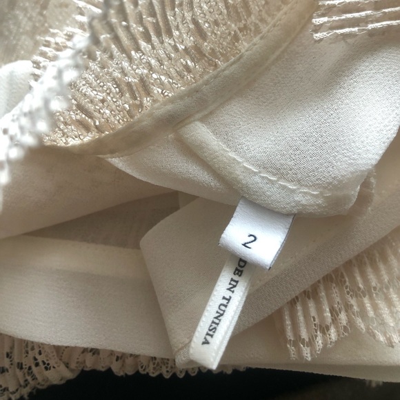 Sandro Paris sheer midi dress with lace detail size 2 - Picture 10 of 16